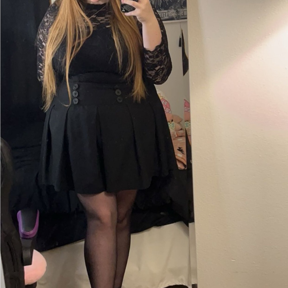 Hot Topic Black Skater Mini Skirt